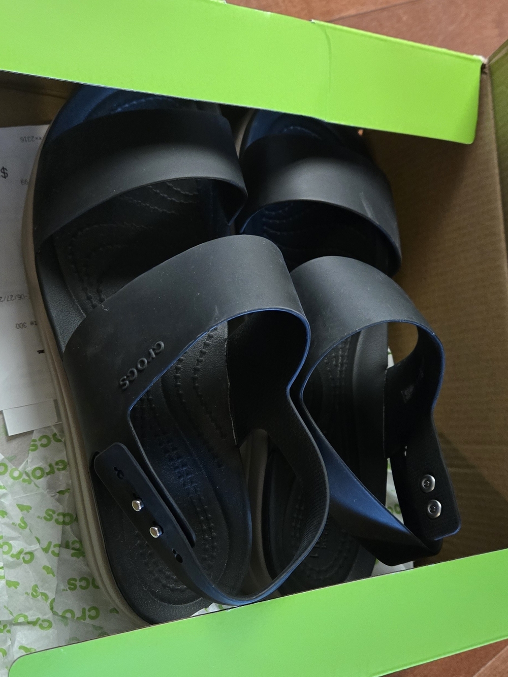 Crocs Women's Black/Mushroom Platform Sandal - Picture 4 of 5